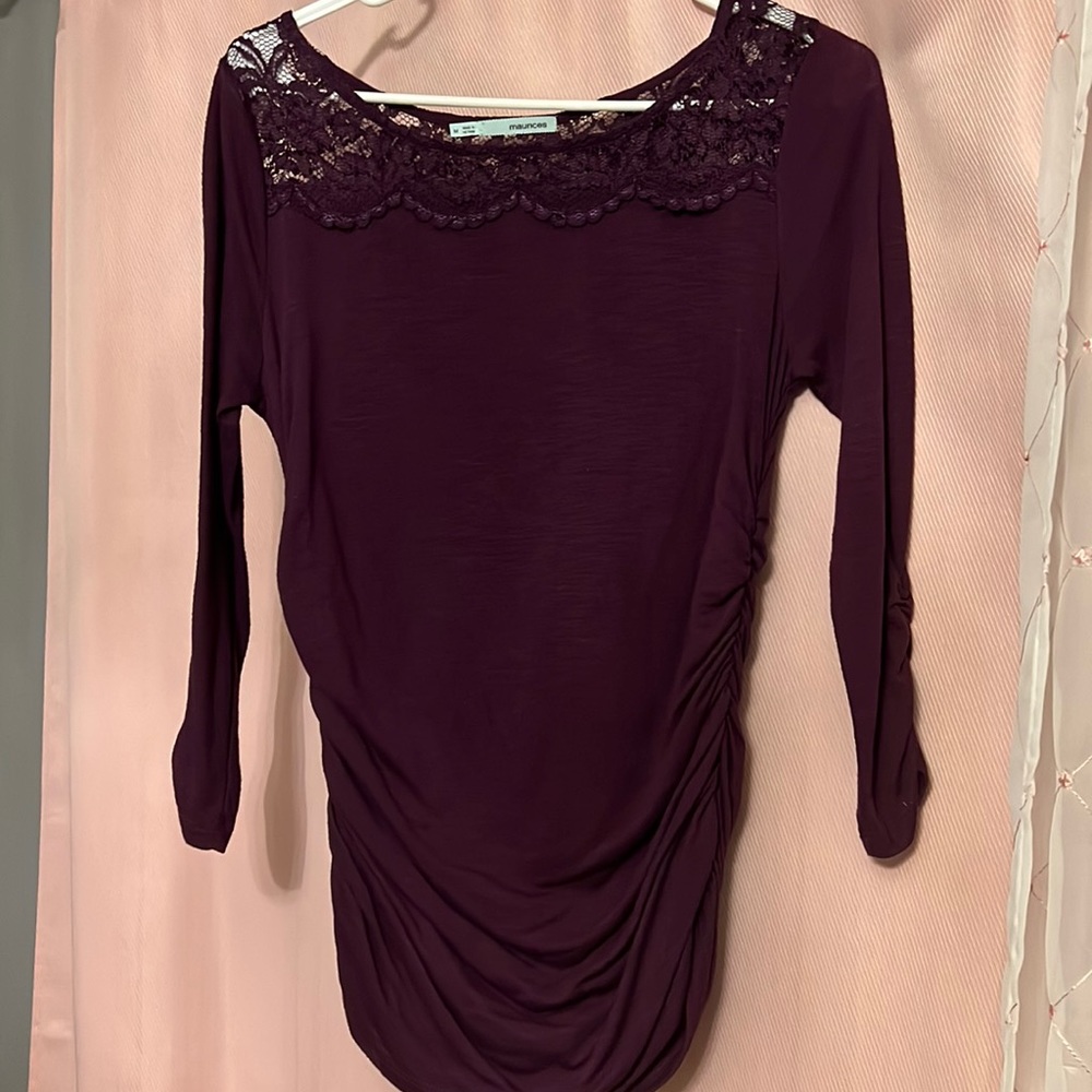 Maurice’s size M, 3/4 sleeve shirt, plum purple